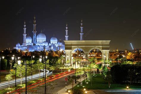 Colorful Night View Of Sheikh Zayed Grand Mosque Abu Dhabi Photo ...