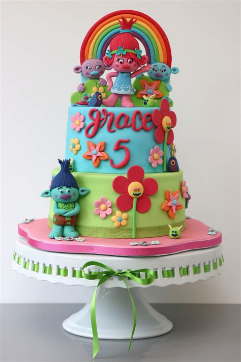 A Trolls Themed birthday cake. I used the tutorial for Poppy by Crumb ...