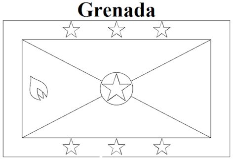 Geography Blog: Grenada Flag Coloring Page