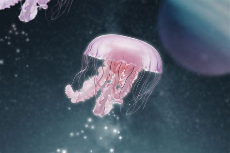 Jellyfish in space surreal remix | Free Photo Illustration - rawpixel