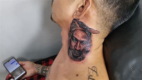 Neck Portrait Tattoo 2pac Shakur - YouTube