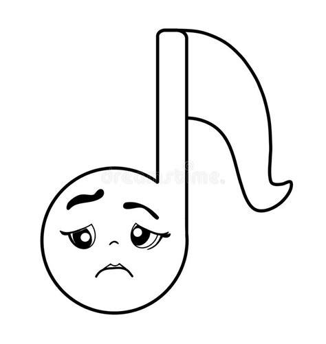 Cartoon Musical Note Sad Stock Illustrations – 19 Cartoon Musical Note ...