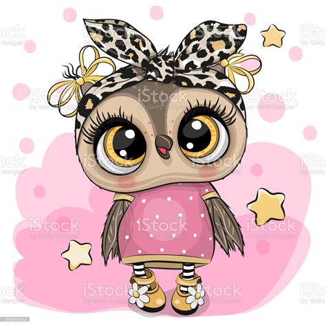 Cute Cartoon Owl on a pink background | Owl cartoon, Cute owls wallpaper, Cute owl cartoon