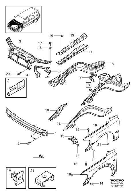 2001 Volvo S60 Frame Side Member Bracket (Front) - 30655230 - Genuine Volvo Part