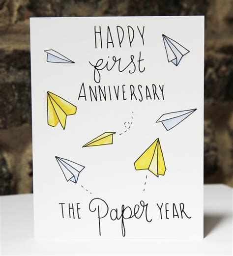 First Wedding Anniversary Card, Paper Anniversary, 1st Wedding ...