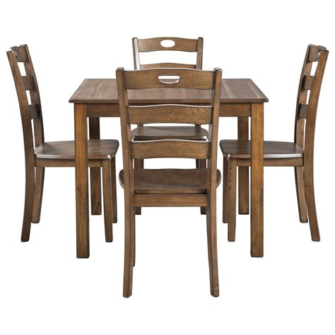 Signature Design by Ashley Hazelteen Square Dining Table and Chair Set ...