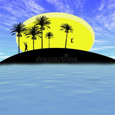 Abstract island stock illustration. Illustration of reflection - 4530344