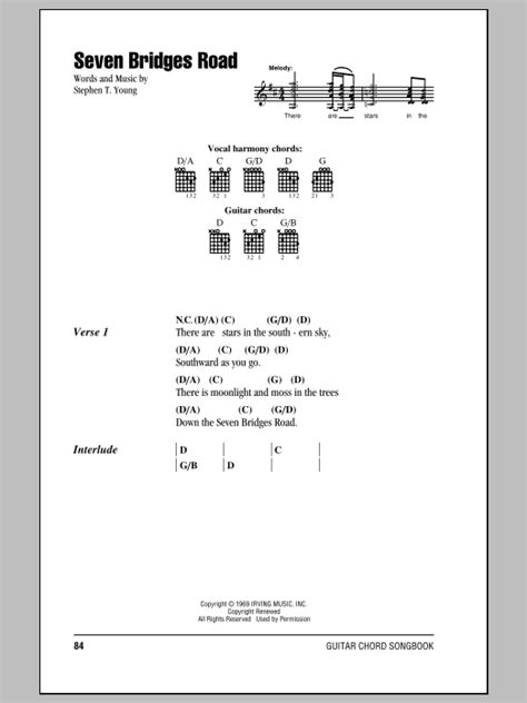 Seven Bridges Road by Eagles - Guitar Chords/Lyrics - Guitar Instructor