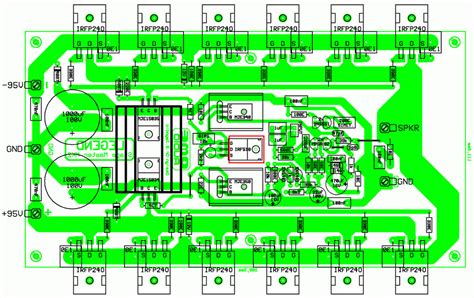 500W RMS Power Amplifier Based MOSFET - Circuit Scheme