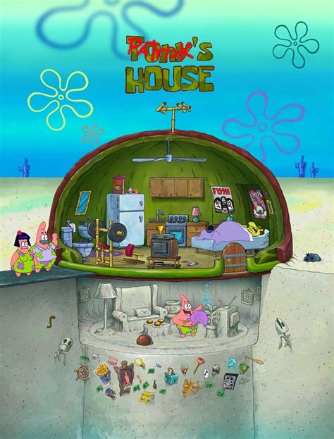 Patrick's House cross-section : r/spongebob