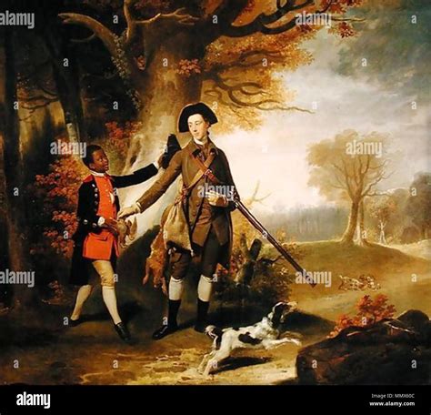 The Third Duke of Richmond out shooting with his servant. circa 1765 ...