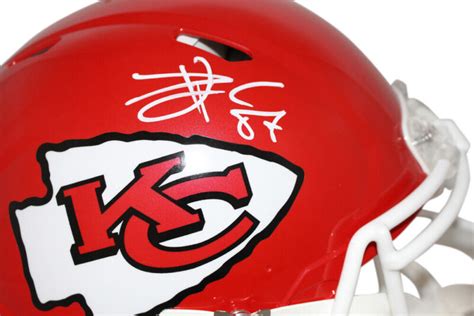 Travis Kelce Autographed Kansas City Chiefs Authentic Speed Helmet BAS ...