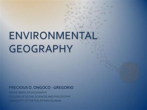 SOLUTION: ENVIRONMENTAL GEOGRAPHY - Studypool