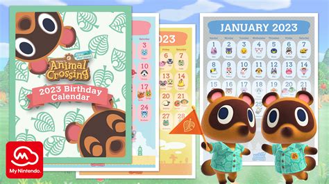 Printable - Animal Crossing™: New Horizons 2023 Birthday Calendar ...