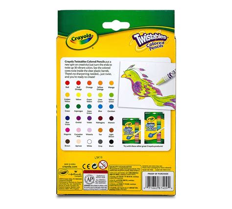 Crayola Twistables Colored Pencils, Always Sharp, Art Tools for Kids ...