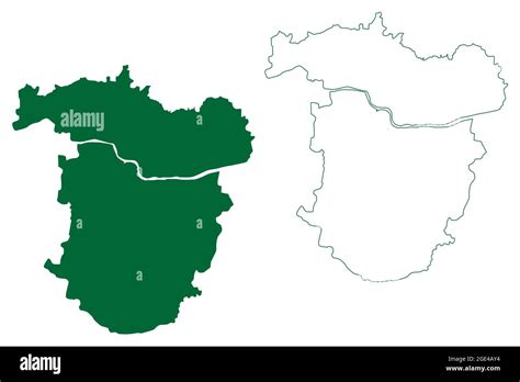 Sonbhadra district (Uttar Pradesh State, Republic of India) map vector ...