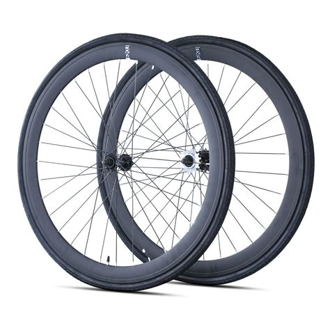 6KU 700C Alloy Deep V Wheelset Fixed Gear Single-Speed Fixie Flip Flop Track Bike Wheels ...