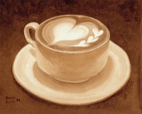 Coffee Art Heart Latte Painted Using Only Coffee Latte Art - Etsy