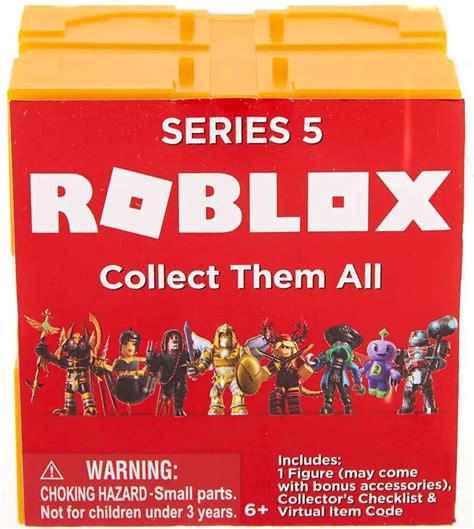 Roblox Series 5 Mystery Pack Gold Cube, 1 RANDOM Figure Virtual Item ...