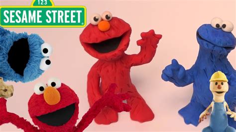 Elmo and Cookie Monster - Sesame Street, PLAY DOH, PLAY with CLAY