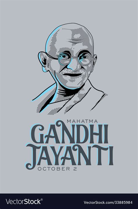 Mahatma Gandhi Line Drawing