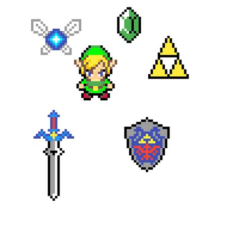 Legend Of Zelda Pixel Art Magnet Keychain Badge Cake Topper ...