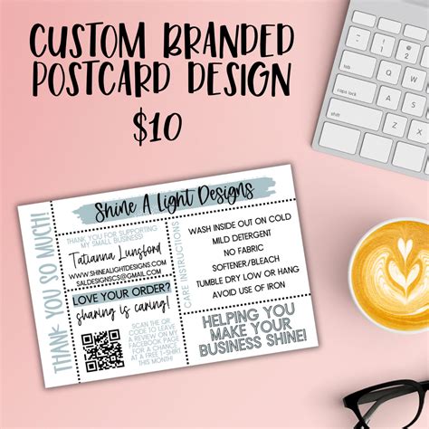 Custom Branded Postcard 2023 Design – Shine A Light Graphic Design