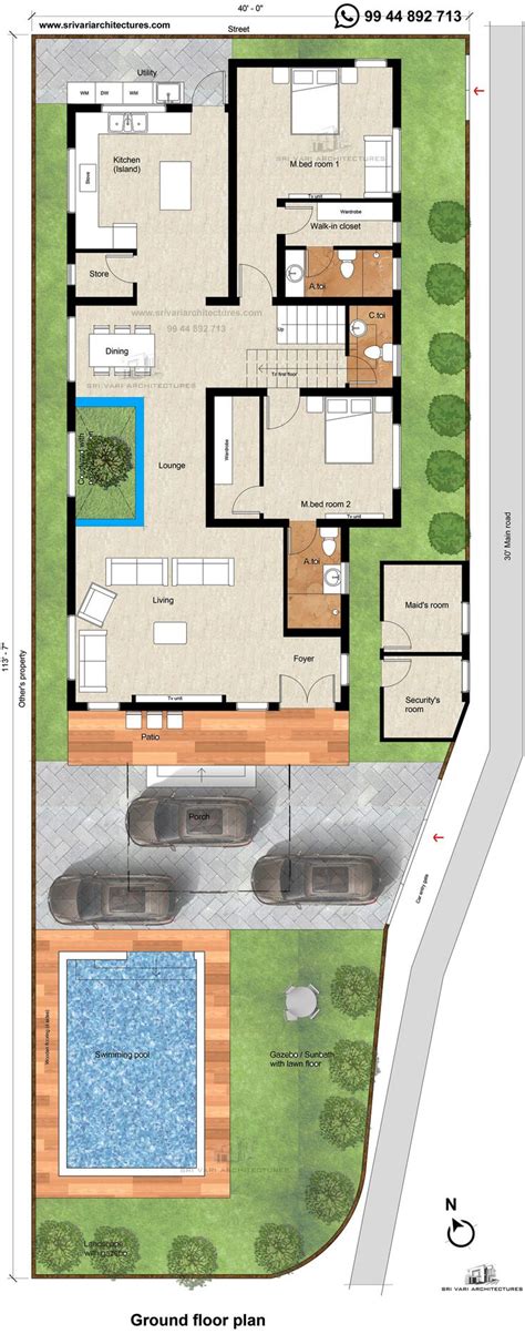 South facing floor plan in 2023 | Minimal house design, Create house ...