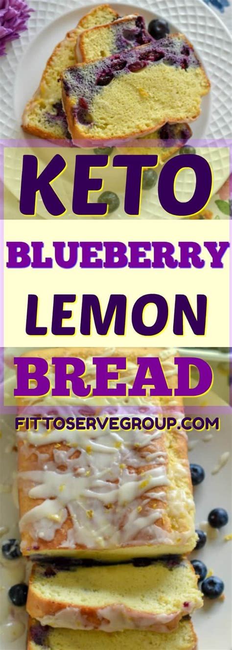 keto blueberry lemon bread on a white plate