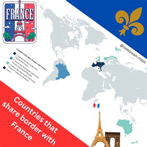 Countries that share border with France : r/redland