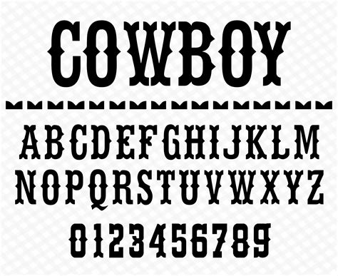 Cowboy Font Ttf Cowboy Font Svg Cowboy Western Font Wild West - Etsy Hong Kong