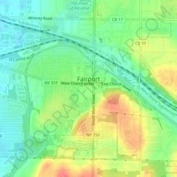 Village of Fairport topographic map, elevation, terrain