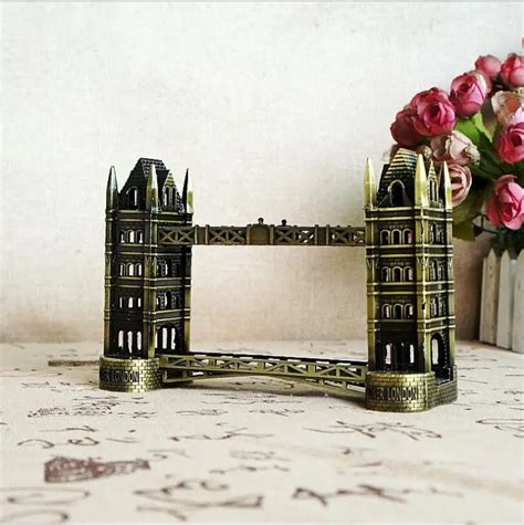 European retro creative london Bridge metal model ornaments Home decor wedding props gifts ...