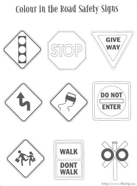 traffic safety signs coloring pages | Coloring Pages Printable | Traffic signs, Road safety ...