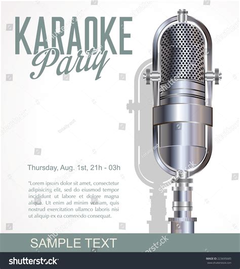 Karaoke Party Background Stock Vector (Royalty Free) 223695685 ...