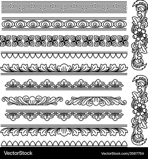 Ethnic traditional borders Royalty Free Vector Image