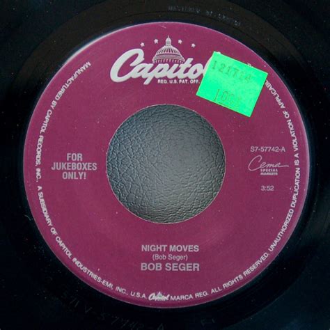 Bob Seger - Night Moves (Vinyl, 7", 45 RPM) | Discogs