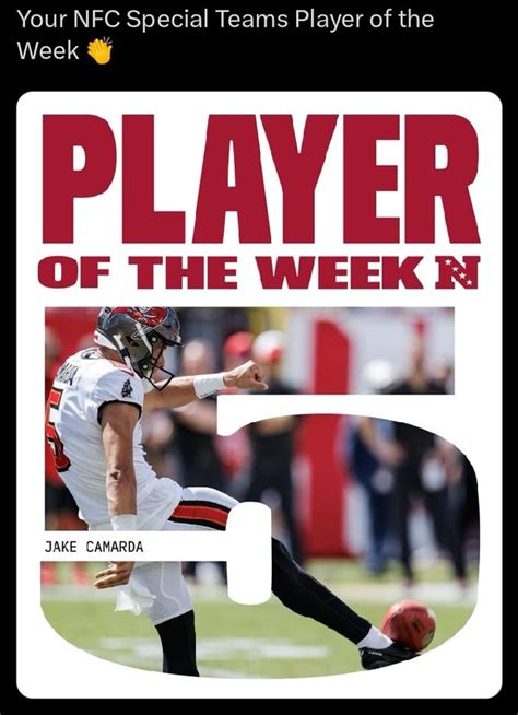 Your NFC Special Teams Player of the Week & PLAYER OF THE WEEK N JAKE ...