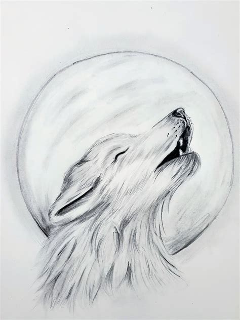 Wolf Howling - Drawing | Instructor: Karin – Artists Palette Durham