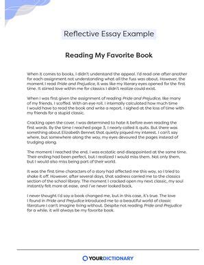 Reflective Essay Examples | YourDictionary