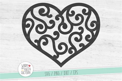 Heart svg, Swirly heart svg, Scroll heart svg | SVG Cut File (326550) | Cut Files | Design Bundles