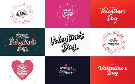 Valentine's word art design with hearts 18710045 Vector Art at Vecteezy