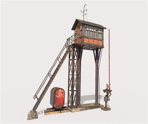 Railroad Signal Tower 3D model | CGTrader