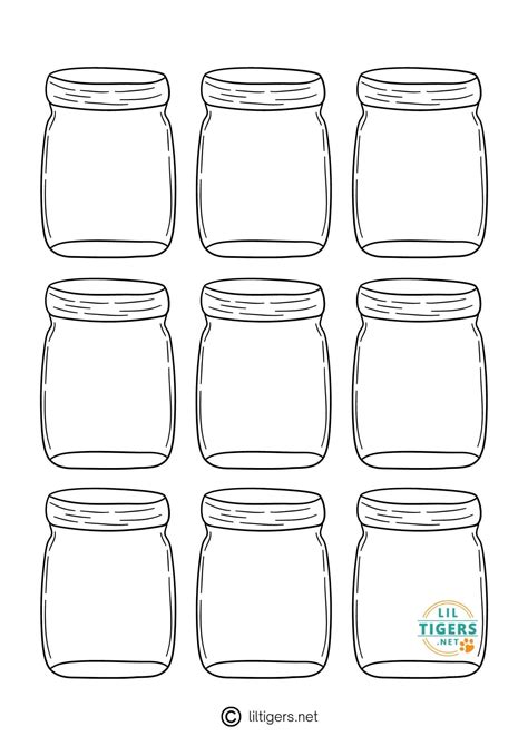 Free Printable Mason Jar Templates - Lil Tigers Summer Art Projects, Craft Projects For Kids ...