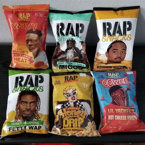 RAP SNACKS ALL 6 FLAVORS LIL BOOSIE MIGO on Mercari | Rap snacks, Hot ...