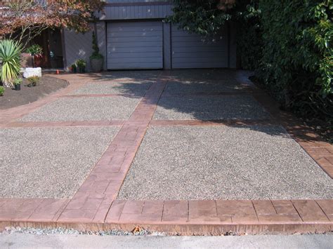 Stamped/Colored Concrete with Exposed Aggregate Driveway | Aggregate driveway, Exposed aggregate ...