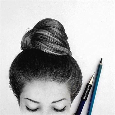 Hair Bun Drawing © By @dhruvmignon _ @arts.display See more at www.artalia.net ! :) | How to ...