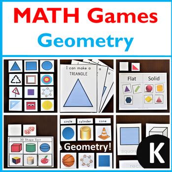 Kindergarten MATH Games: Geometry by Holistic Education | TpT