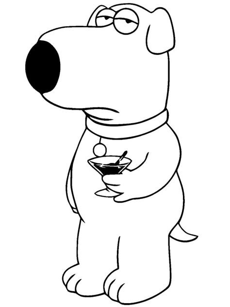 Family Guy Brian Griffin coloring page - Download, Print or Color Online for Free