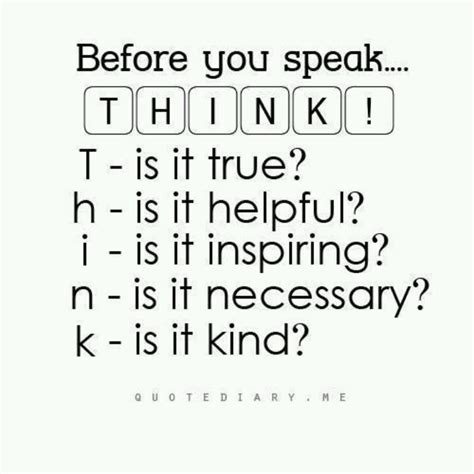 Think Before You Speak Quotes. QuotesGram